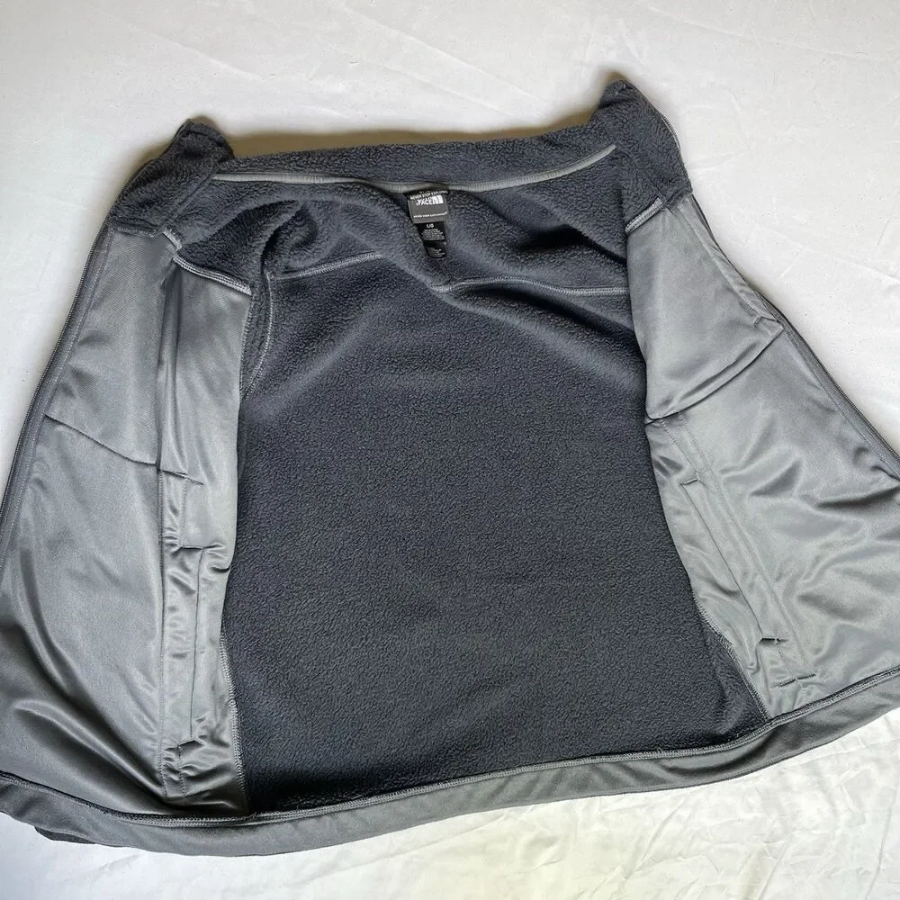 The North Face Denali Fleece Jacket Mens Medium Grey Full Zip Outdoor